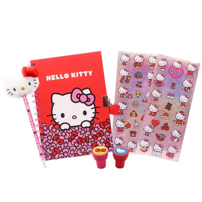 HELLO KITTY LOCKABLE DIARY SET