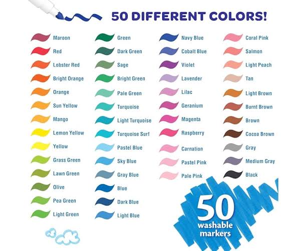 CRAYOLA MARKER SUPER TIPS 50