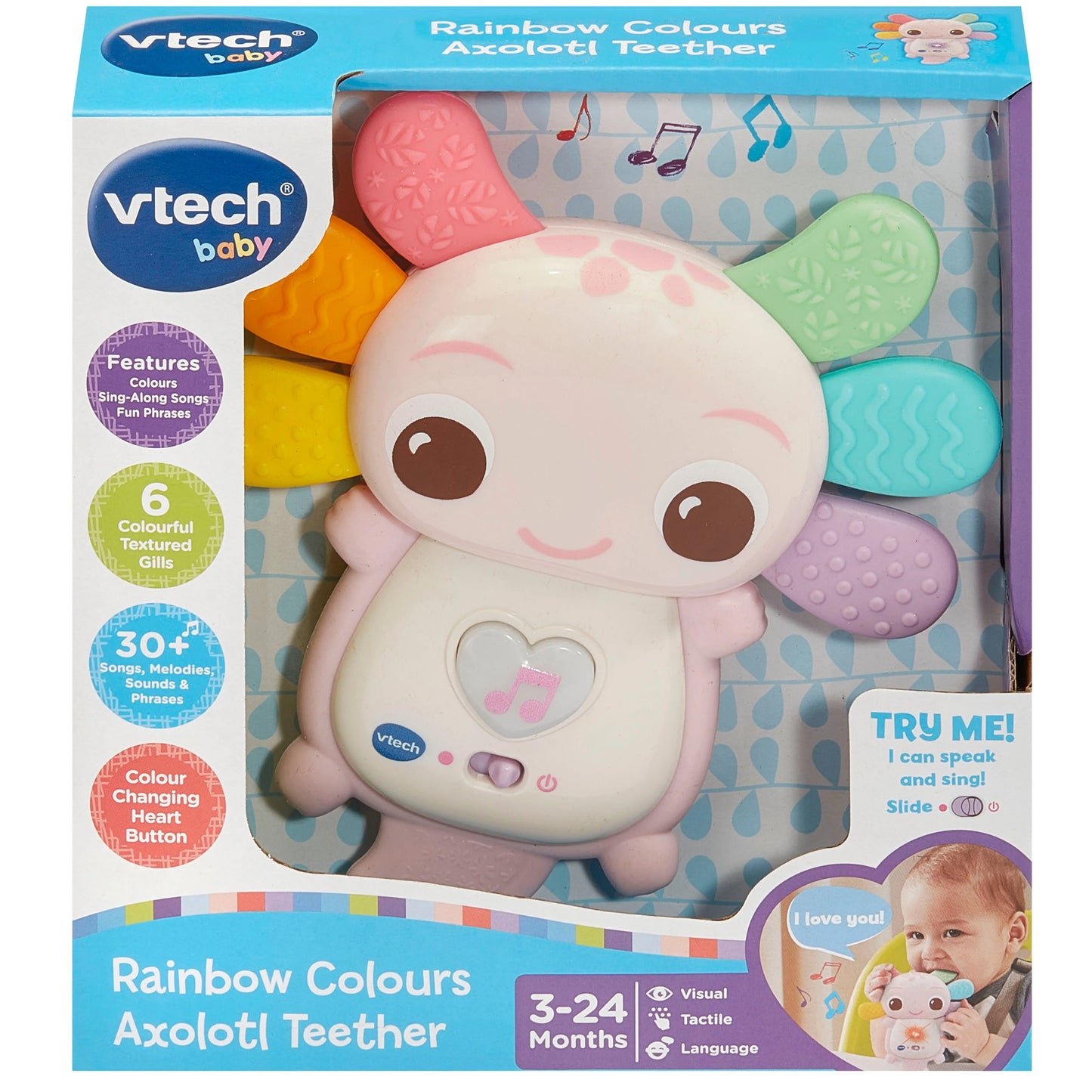 VTECH RAINBOW AXOLOTL TEETHER PINK