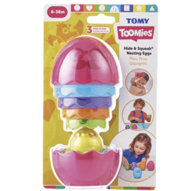 TOMY HIDE & SQUEAK NESTING EGGS AST