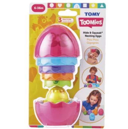 TOMY HIDE & SQUEAK NESTING EGGS AST