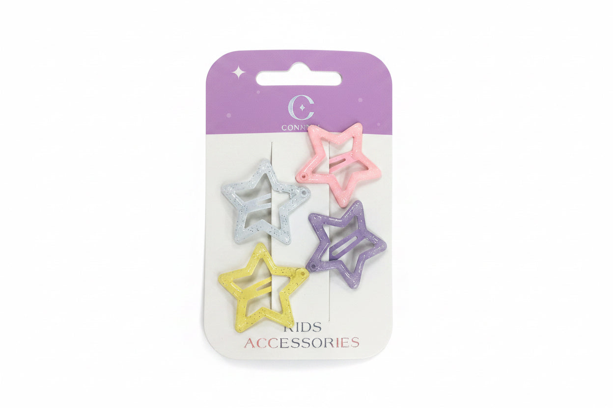C/NICE HC08468 SPARKLY STAR CLIPS