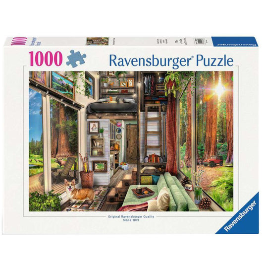 PUZZLE 1000PC REDWOOD FOREST TINY HOUSE