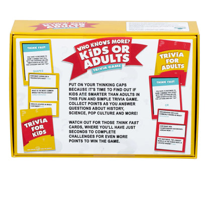 GAME WHO KNOWS MORE? KIDS OR ADULTS