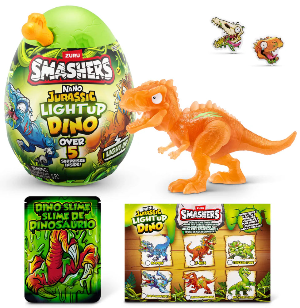 ZURU SMASHERS JURASSIC LIGHT UP NANO EGG