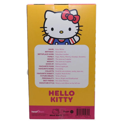 HELLO KITTY MED PLUSH RED BOW/OVERALLS