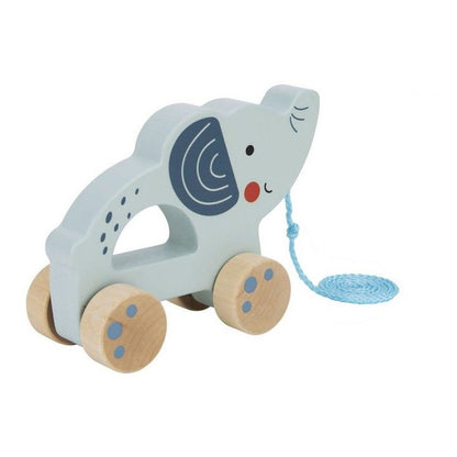 WOODEN PULL ALONG ELEPHANT NEW