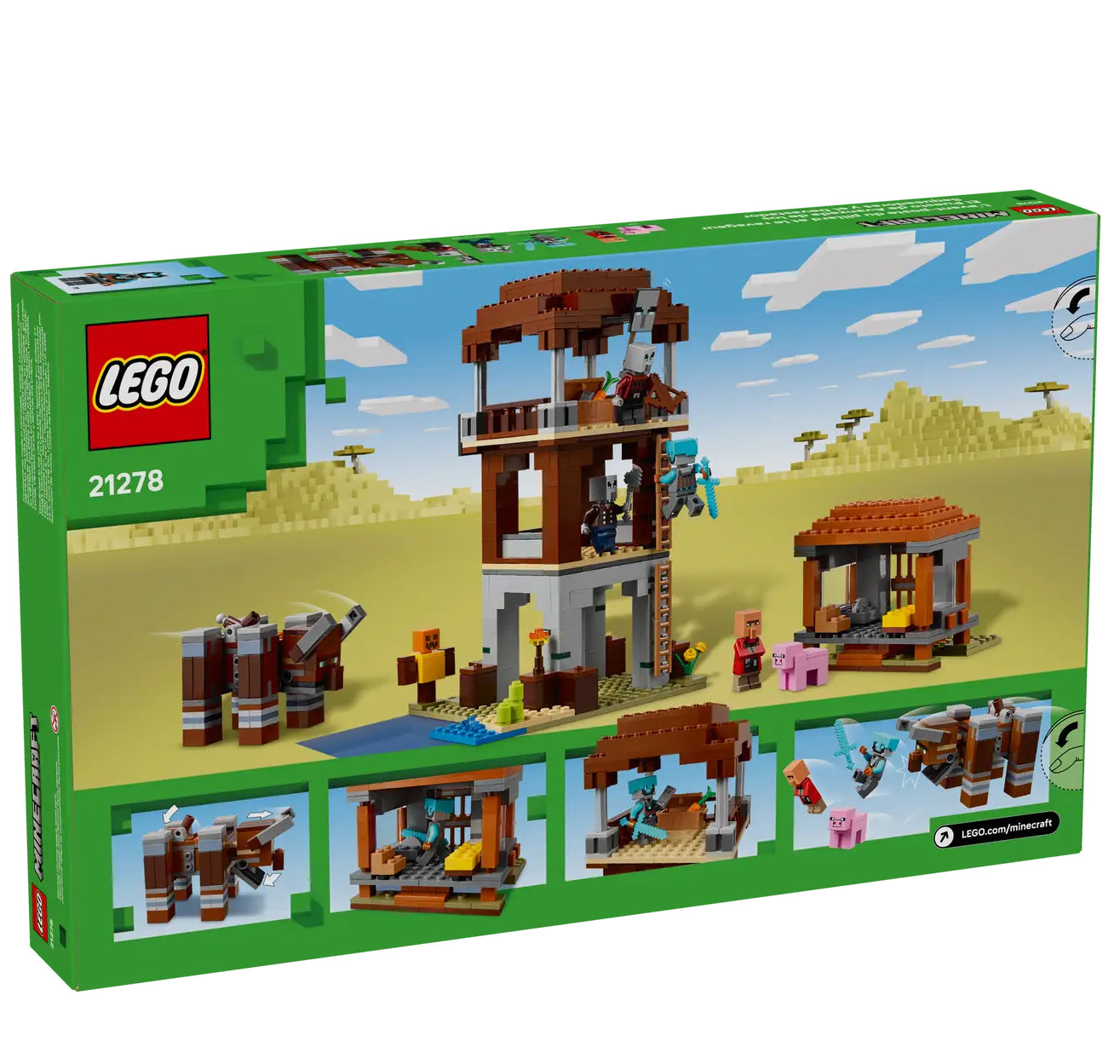 LEGO 21278 THE PILLAGER OUTPOST AND RAVA