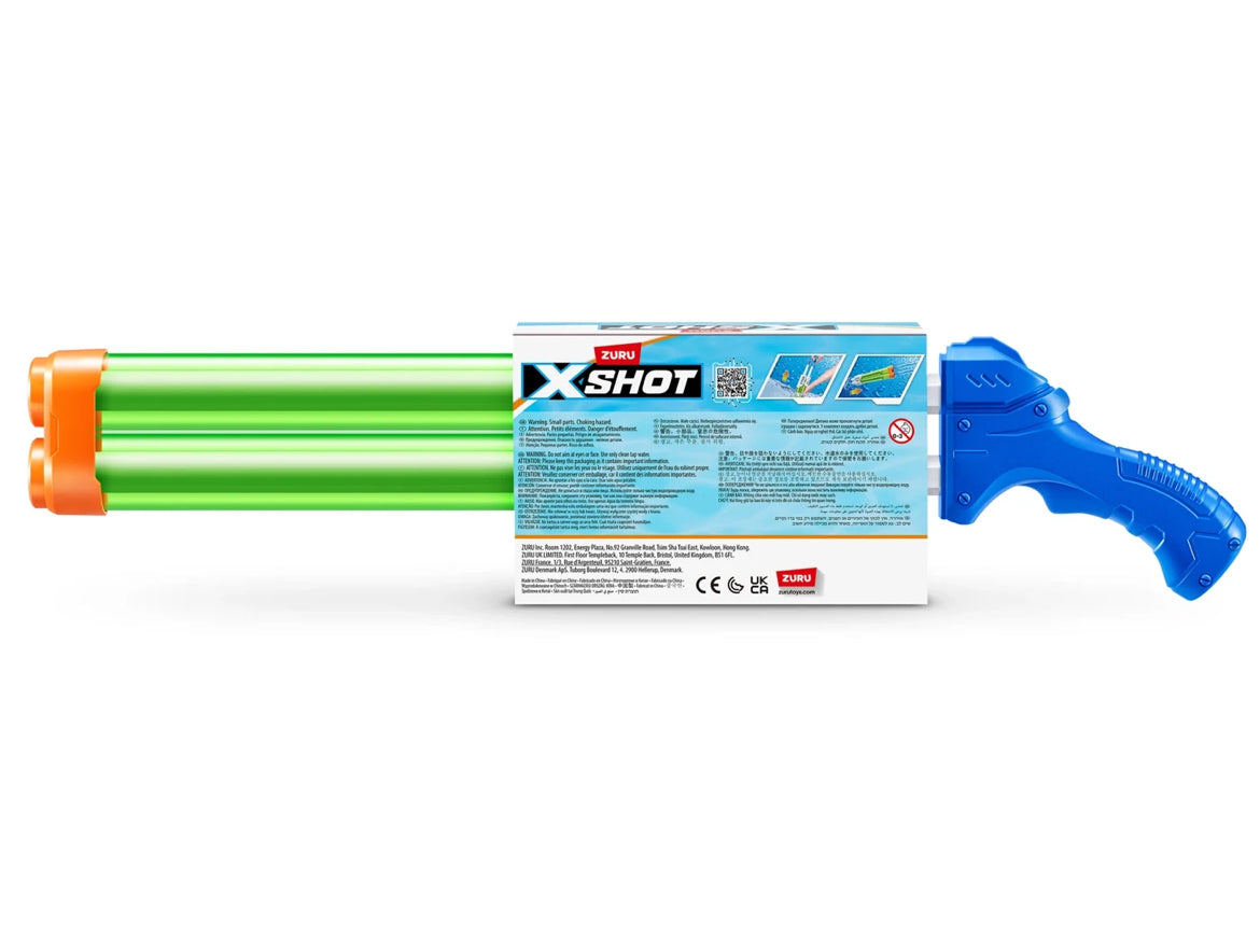 X-Shot Dual Stream Water Blaster (2 Pezzi): Pistola Ad Acqua Con Doppio Getto, 700ml, 10m Di Gittata