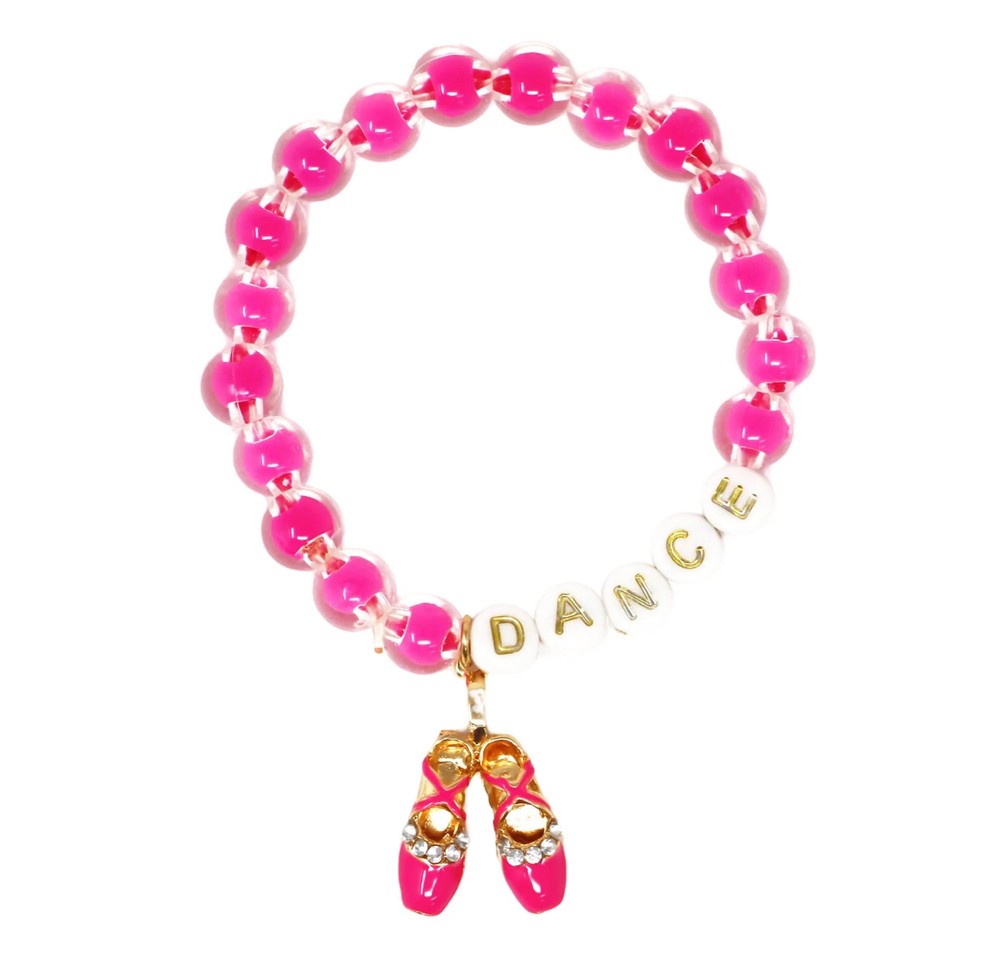 P/POP DANCE LETTER BEAD BRACELET