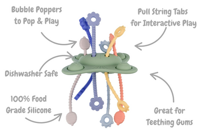 SILICONE POP & PULL SENSORY TEETHER