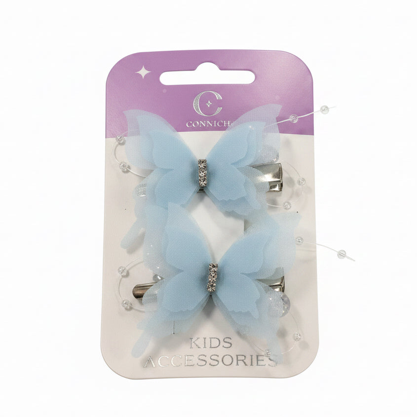 C/NICE HC08567 2PC BUTTERFLY HAIR CLIP