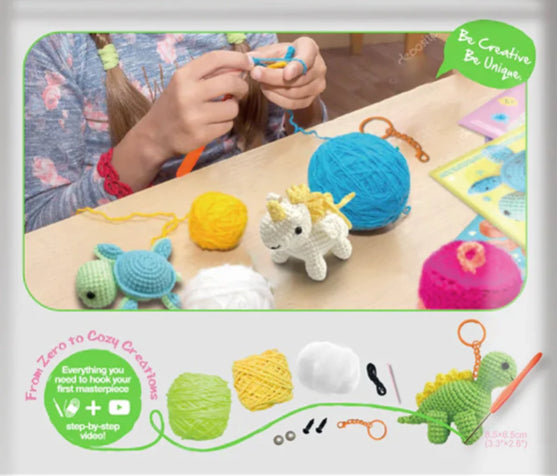 CROCHET KEYCHAIN - BABY STEGOSAUR