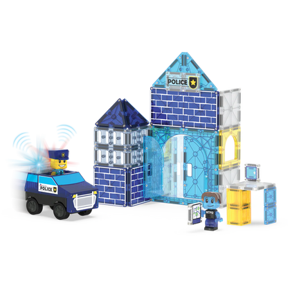 MAGNA TILES POLICE STATION 35PC