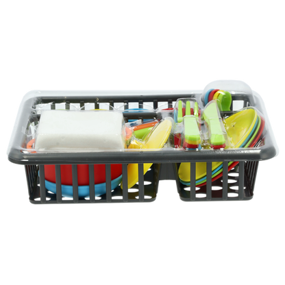 DISHDRAINER W CUTLERY, CROCKERY & POTS
