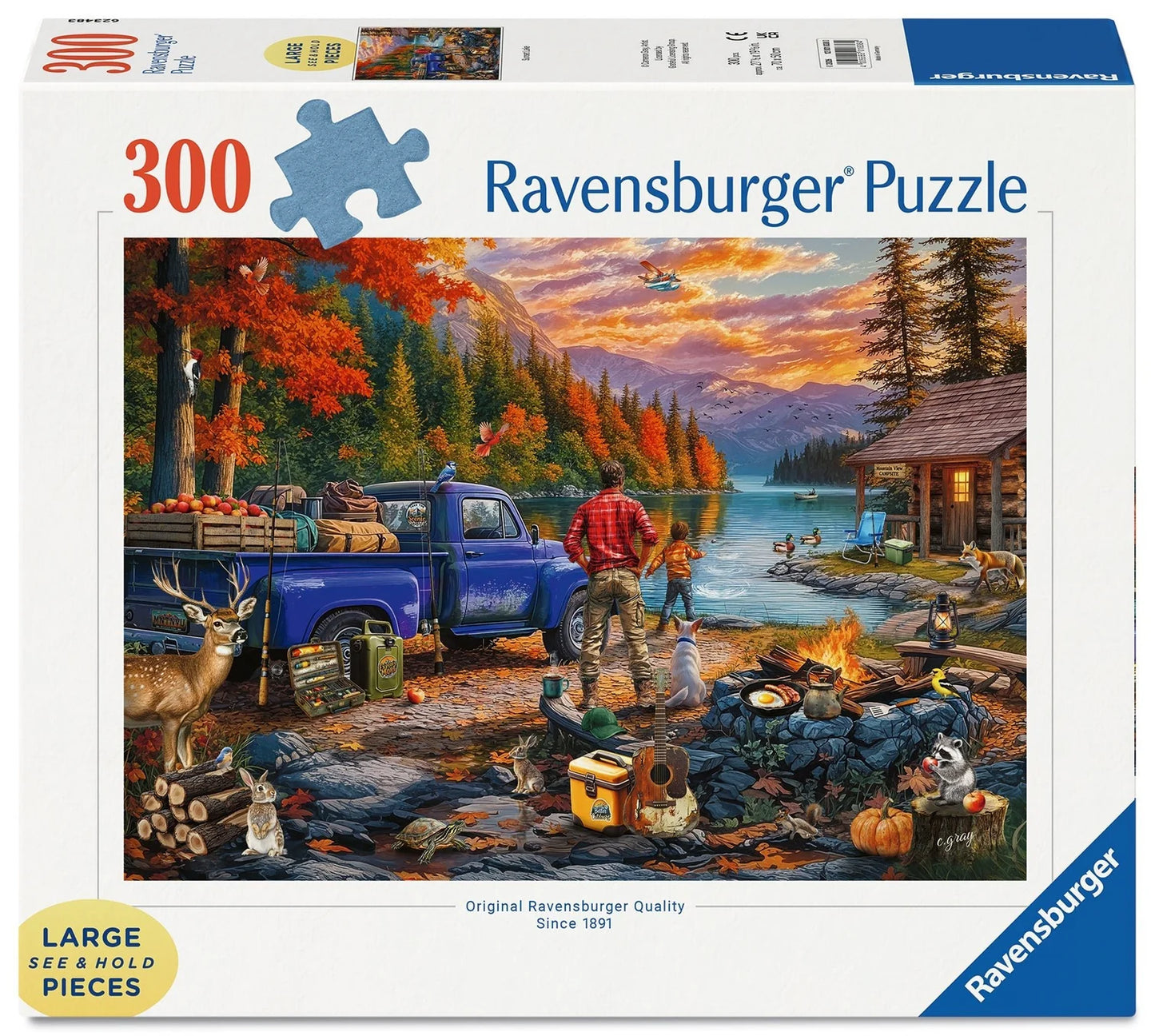 PUZZLE 300PC LARGE SUNSET LAKE