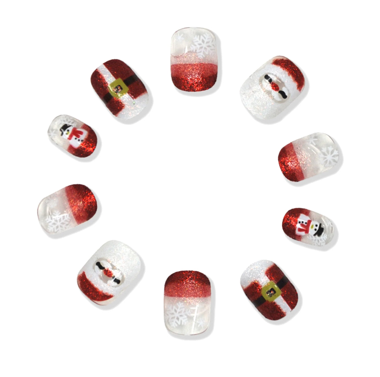 FESTIVE PRESS ON NAILS