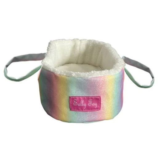 SALLY FAY RAINBOW FUR LINES MOSES BASKET