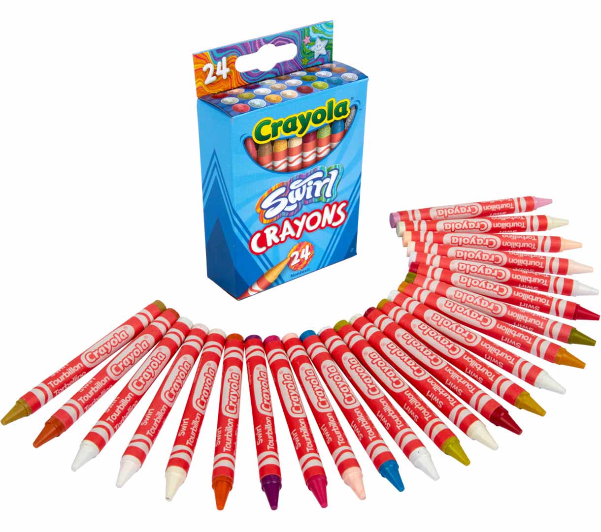 CRAYOLA CRAYONS 24CT SWIRL
