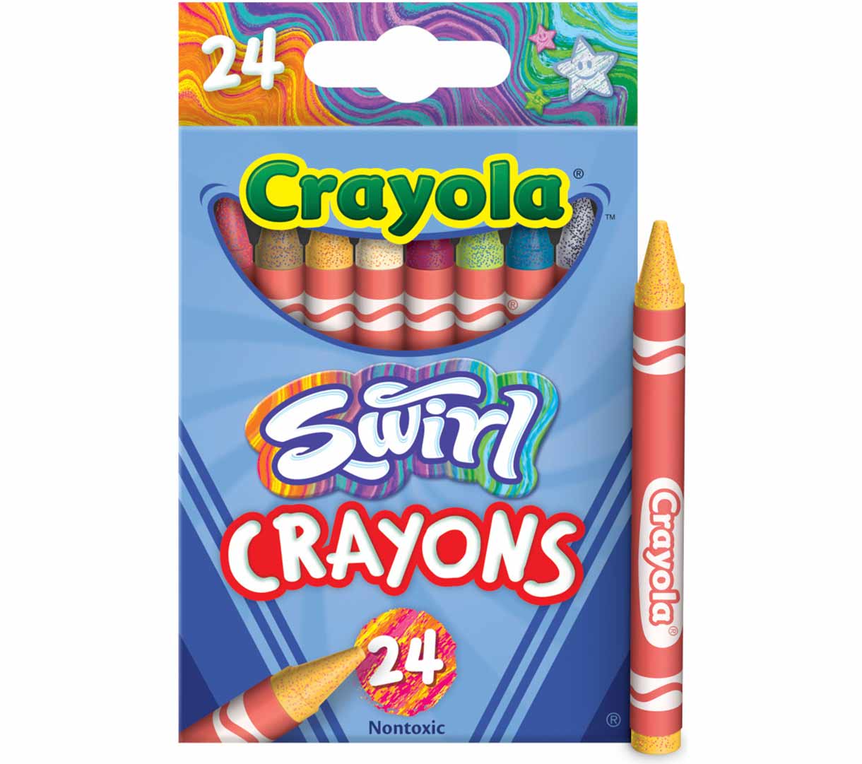 CRAYOLA CRAYONS 24CT SWIRL
