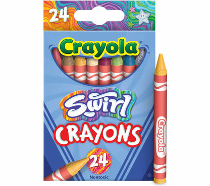CRAYOLA CRAYONS 24CT SWIRL