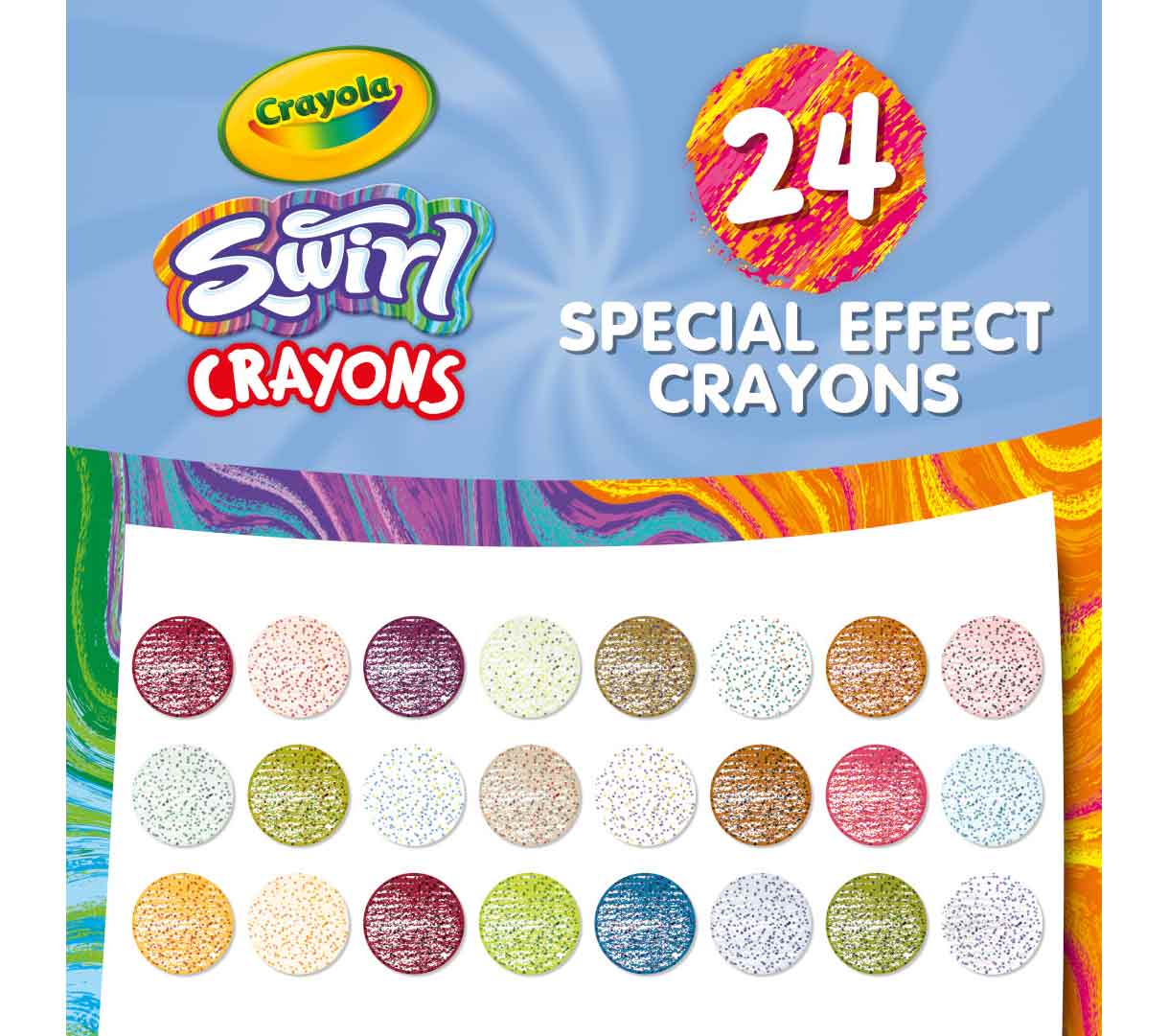 CRAYOLA CRAYONS 24CT SWIRL