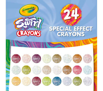 CRAYOLA CRAYONS 24CT SWIRL