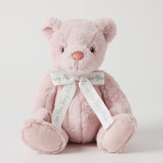 PILBEAM PLUSH PINK BEAR M I LOVE YOU