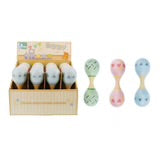 WOODEN MARACA DOUBLE ENDED RAINBOW