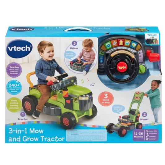 VTECH MOW AND GROW TRACTOR GREEN