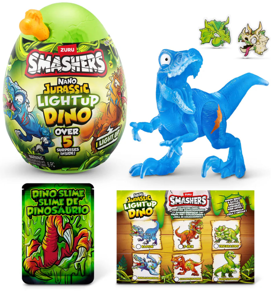 ZURU SMASHERS JURASSIC LIGHT UP NANO EGG