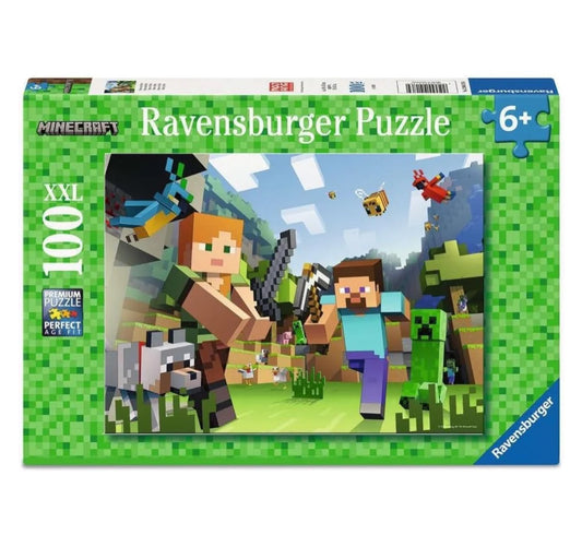 PUZZLE 100PC MINECRAFT STEVE AND MAX