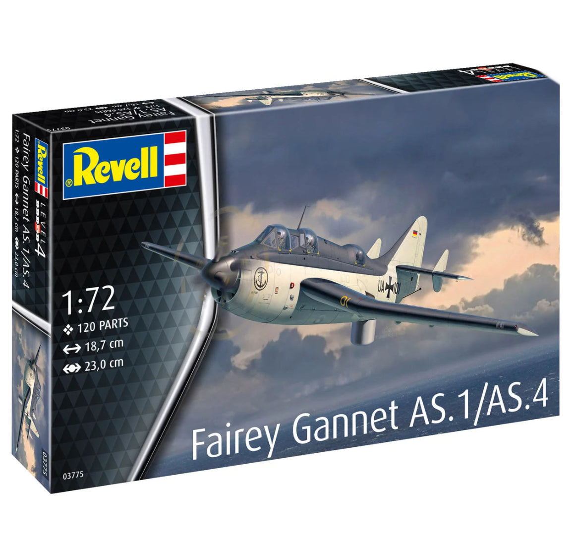 REVELL 1:72 SET FAIREY GANNET AS.1/AS.4