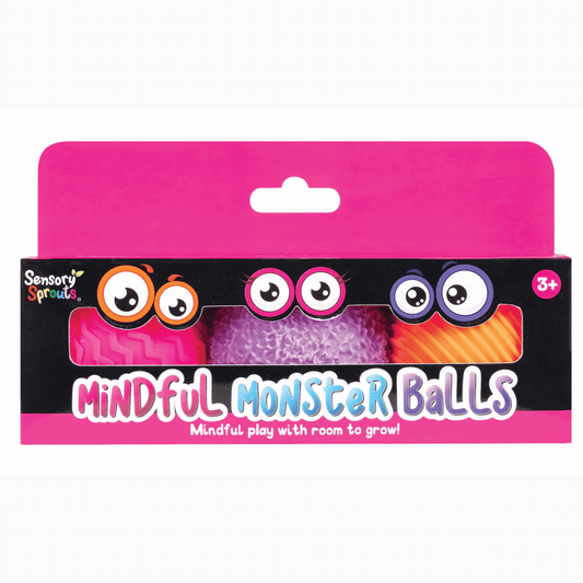 SENSORY MINDFUL MONSTER BALLS PNK/PRP/OR