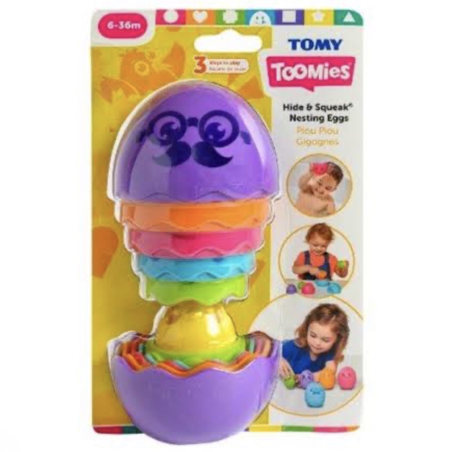 TOMY HIDE & SQUEAK NESTING EGGS AST