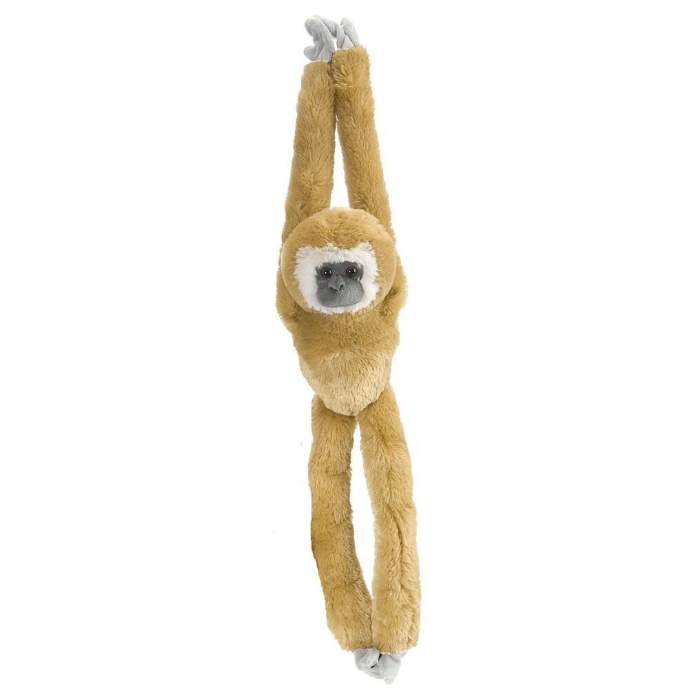 WILD PLUSH HANGING WHITE HAND GIBBON