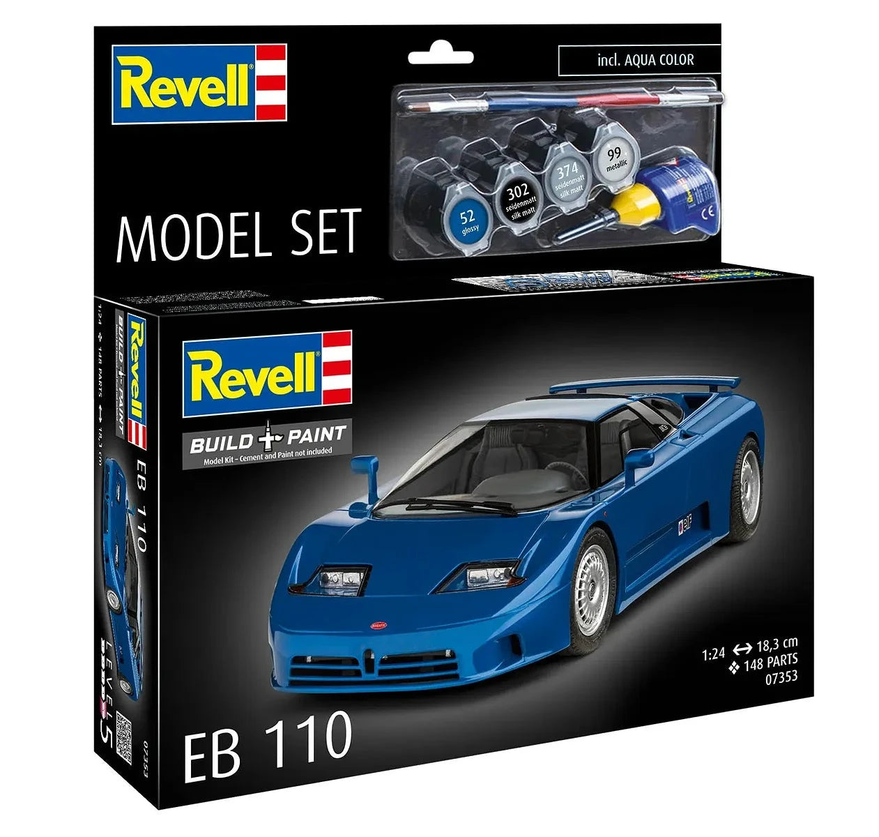 REVELL 1/24 BUGATTI EB110 MODEL SET