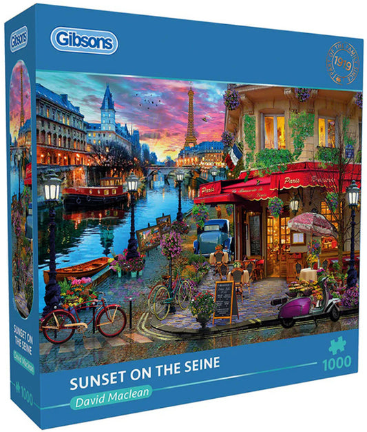 PUZZLE 1000PC SUNSET ON THE SEINE