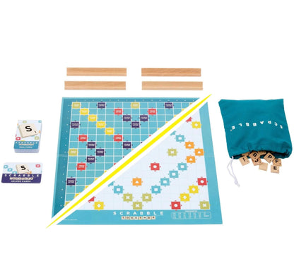 GAME SCRABBLE WOOD TILES & RACK