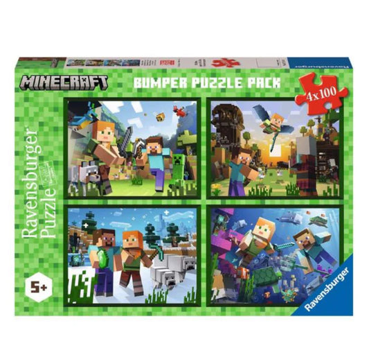 PUZZLE 4X100PC MINECRAFT