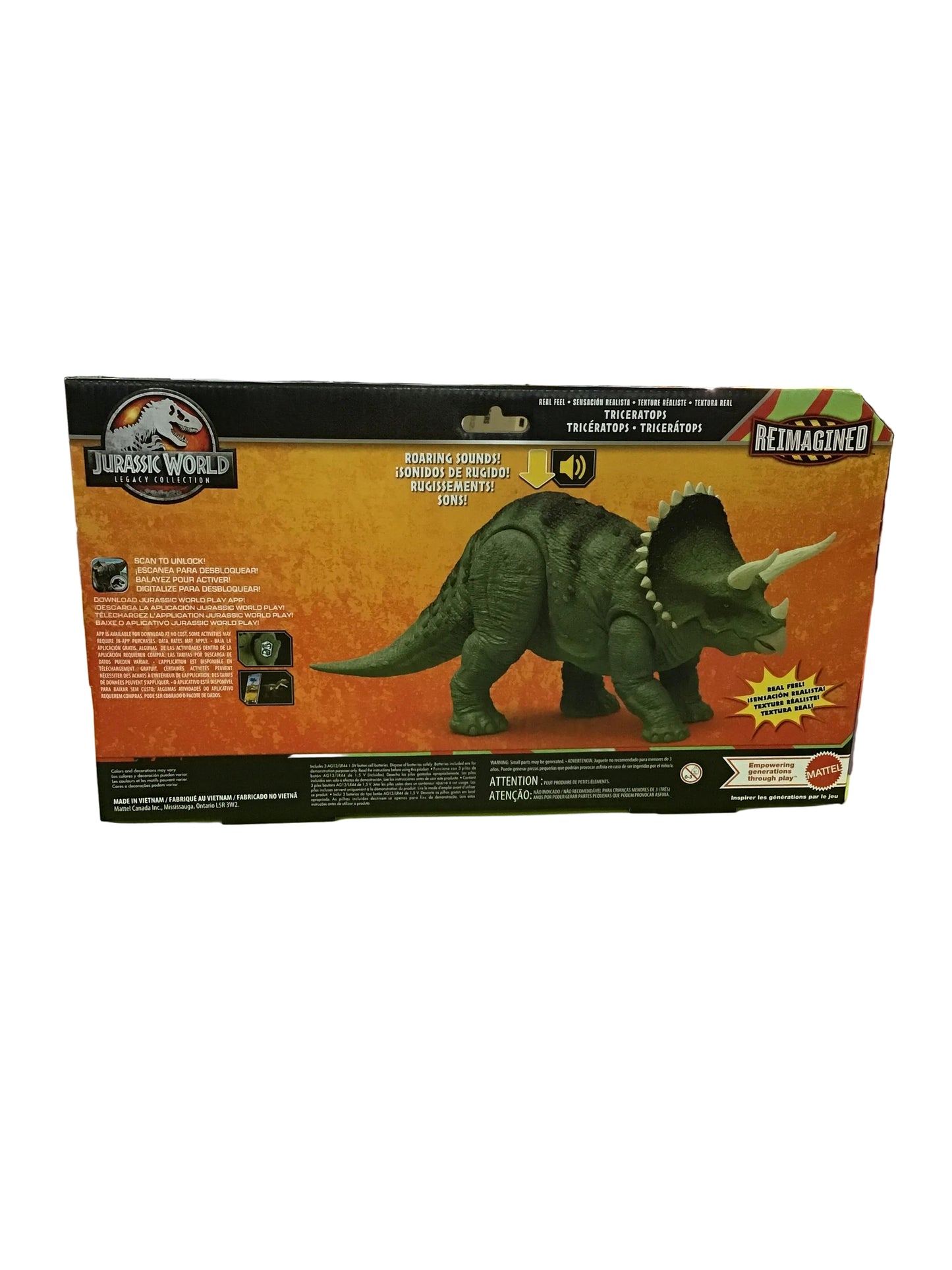JW REAL FEEL TRICERATOPS