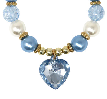 P/POP DANCE PEARL HEART NECKLACE SET