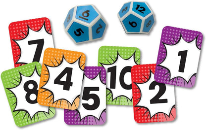 GAME MATH MATCH DICE & CARD GAME IN TIN