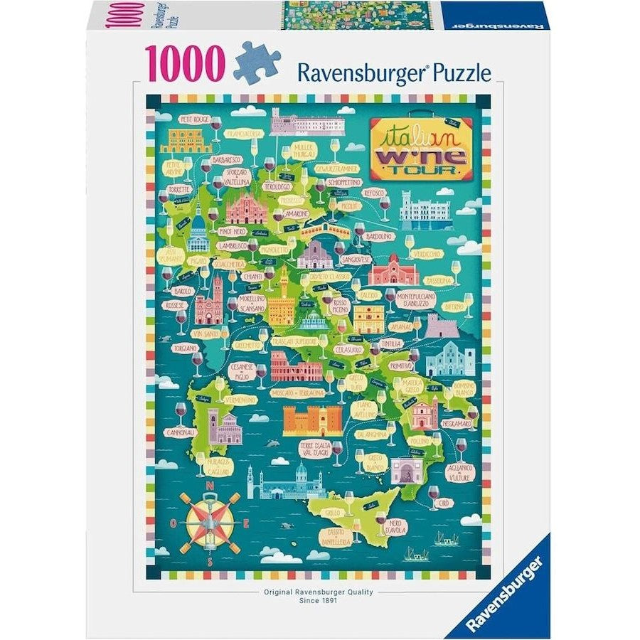 PUZZLE 1000PC ITALIAN WINE TOUR NEW