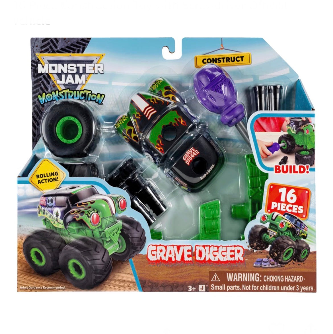 MONSTER JAM MONSTRUCTION GRAVE DIGGER