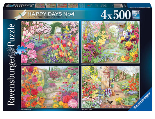 PUZZLE 4X500PC HAPPY DAYS GLORIOUS GARDE