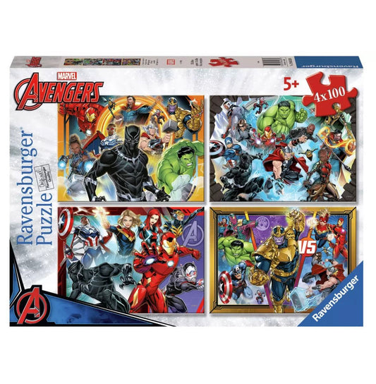 PUZZLE 4X100PC MARVEL AVENGERS