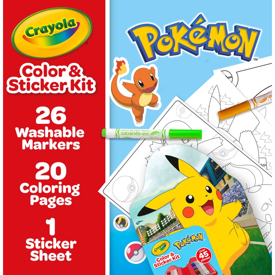 CRAYOLA COLOR & STICKER KIT POKEMON