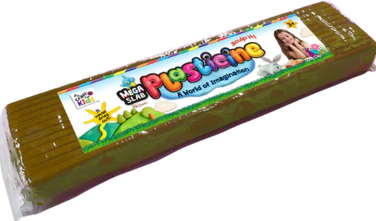 PLASTICINE 500GRAM BLOCK BROWN