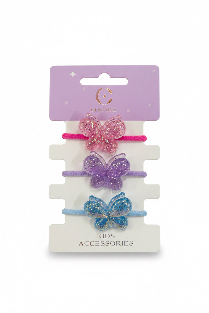 C/NICE HC09083 3PCE BUTTERFLY HAIR TIE'S